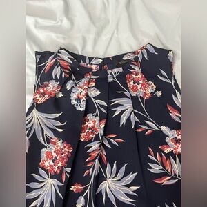 Ann Taylor Factory Navy Floral Top